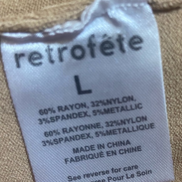 NWT Retrofete Ser.o.ya beige criss cross too size Large. - Picture 8 of 8